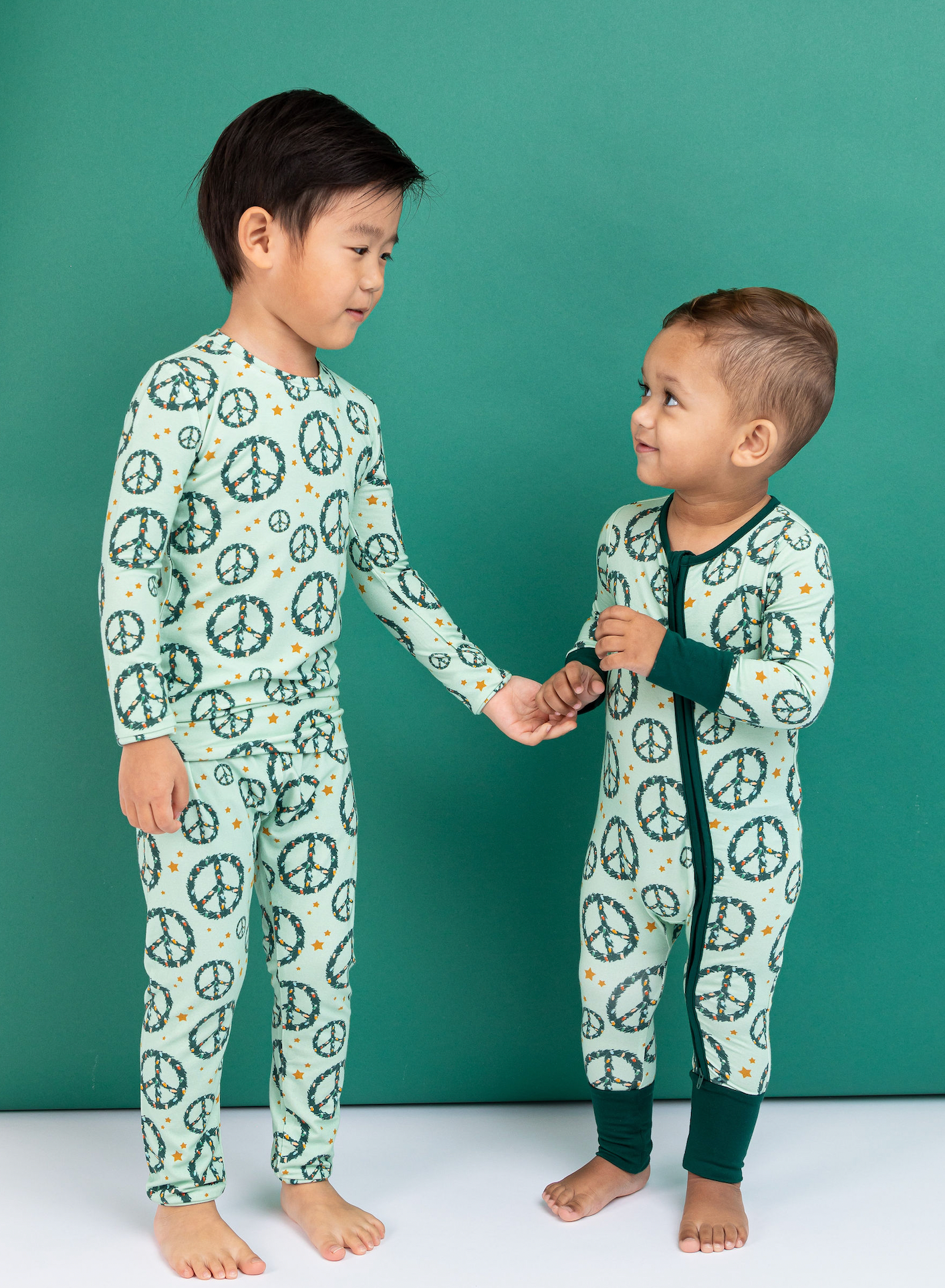 Bird & Bean® - Bamboo Christmas Pajamas - Peace + Joy