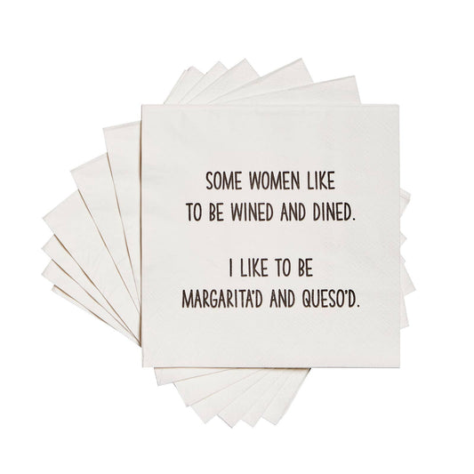 ellembee gift - Some women like to be wined and dined Cocktail Napkins