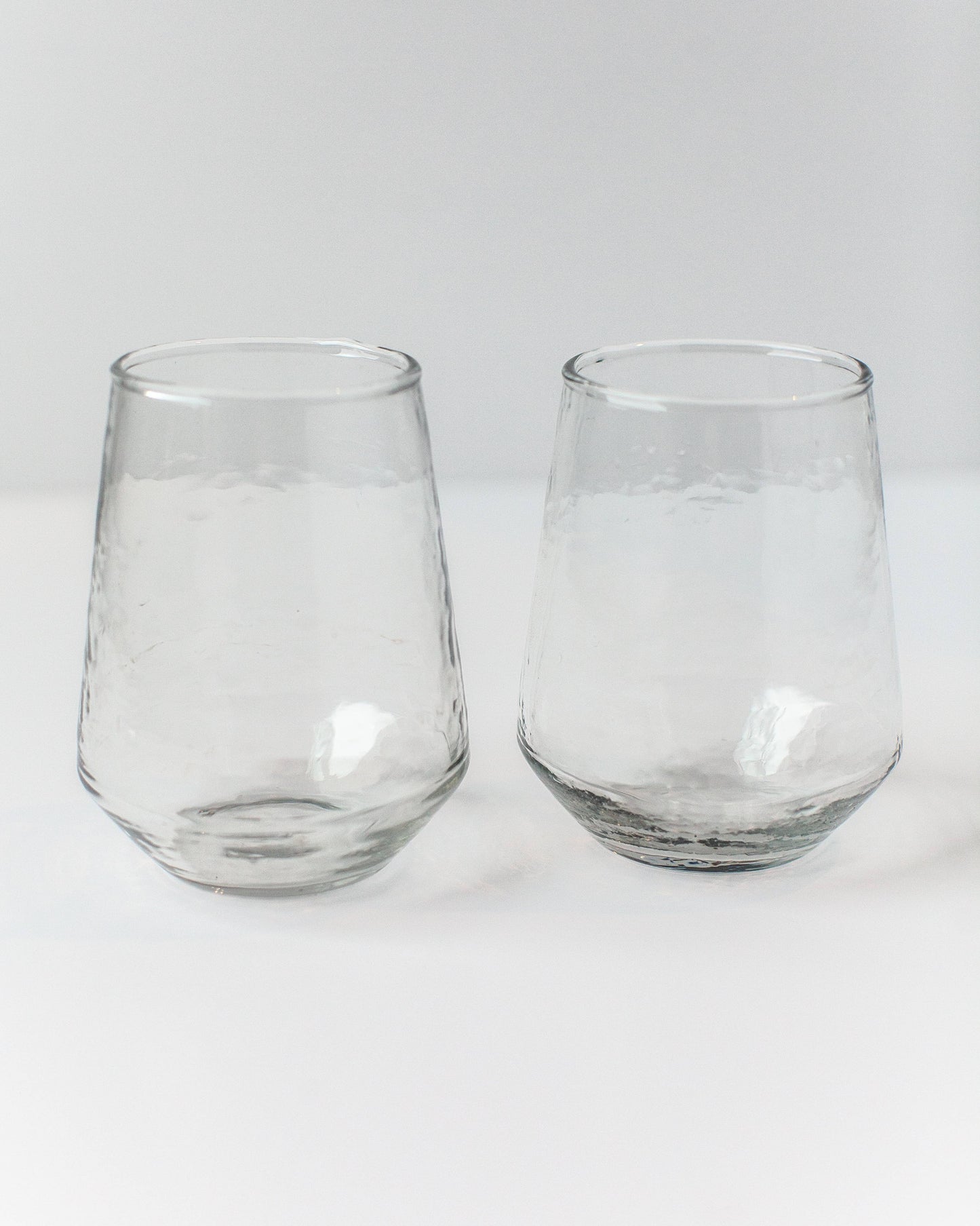 Creative Women - Handblown Hammered Glass Water Tumbler - assorted colors