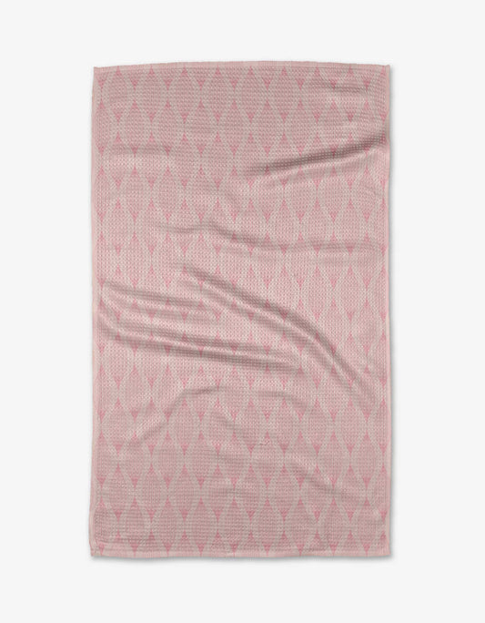 Geometry - Patterned in Pink Tea Towel