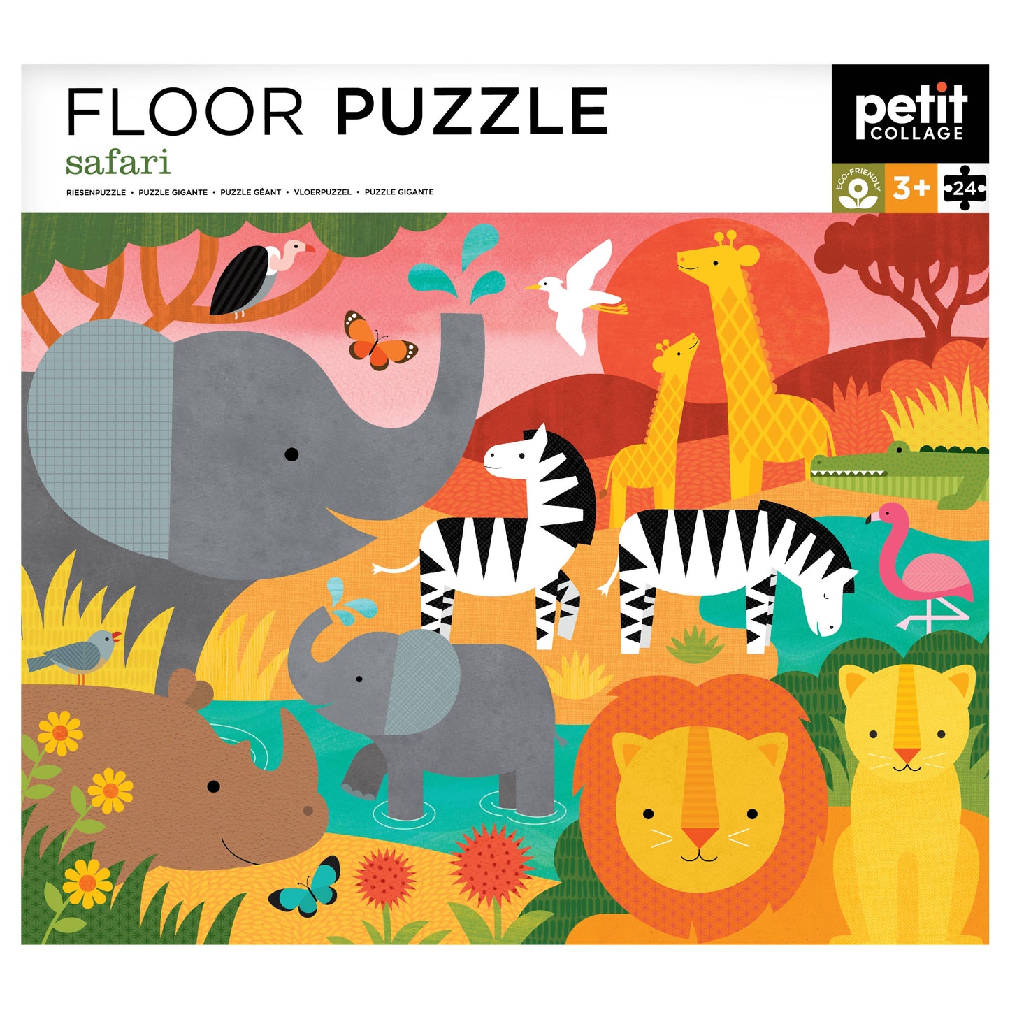Petit Collage - Safari 24-Piece Floor Puzzle