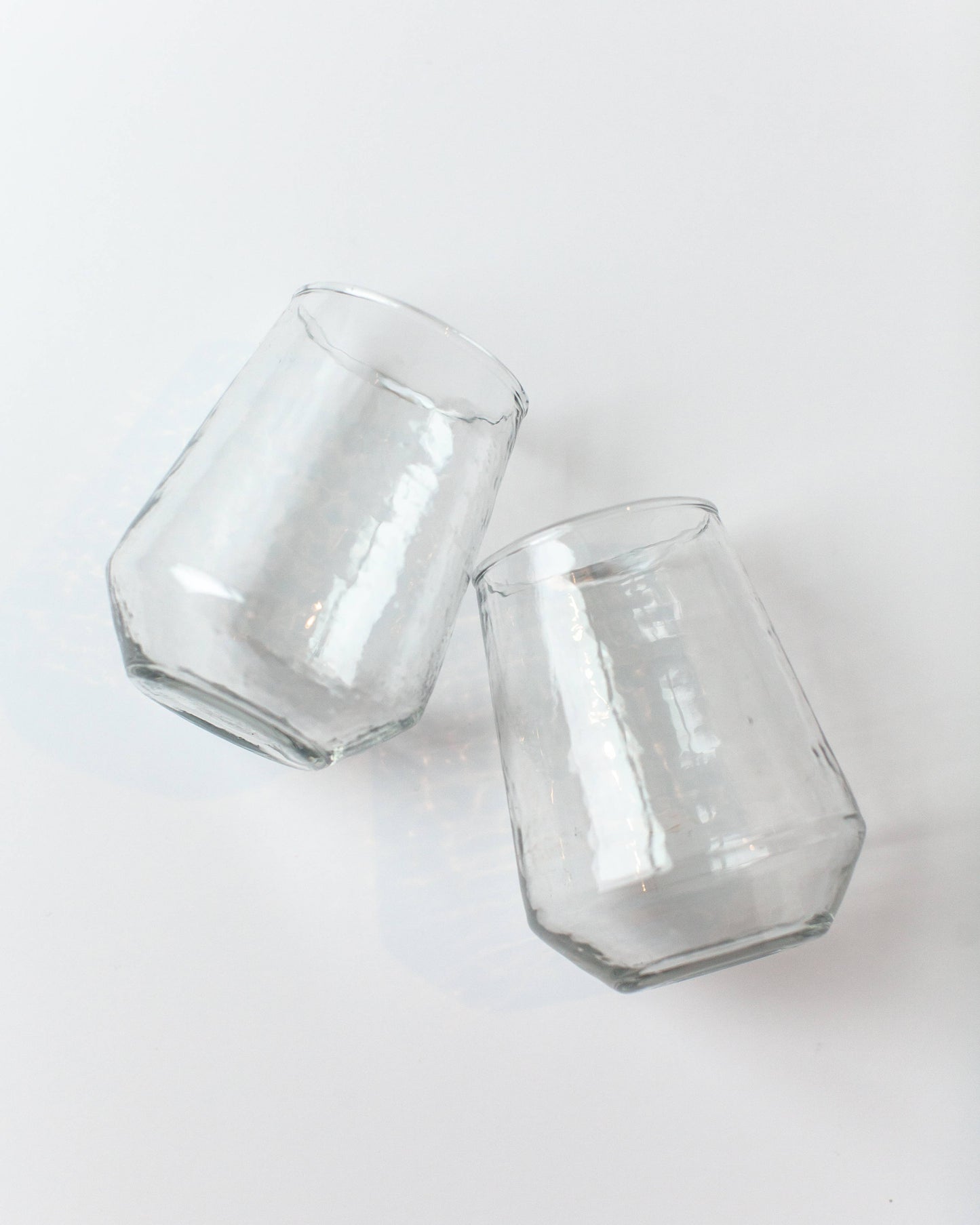 Creative Women - Handblown Hammered Glass Water Tumbler - assorted colors