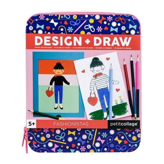 Petit Collage - Fashionistas Design & Draw Set