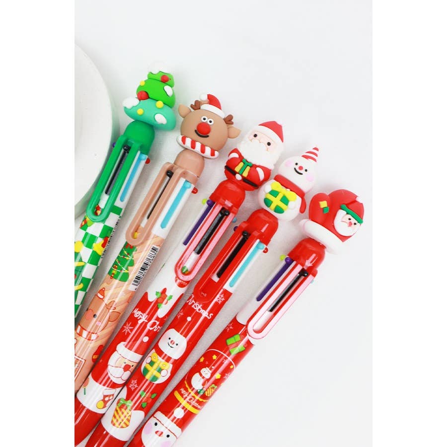 Christmas Theme Multi Color Ballpoint Pen: MIX COLOR / ONE