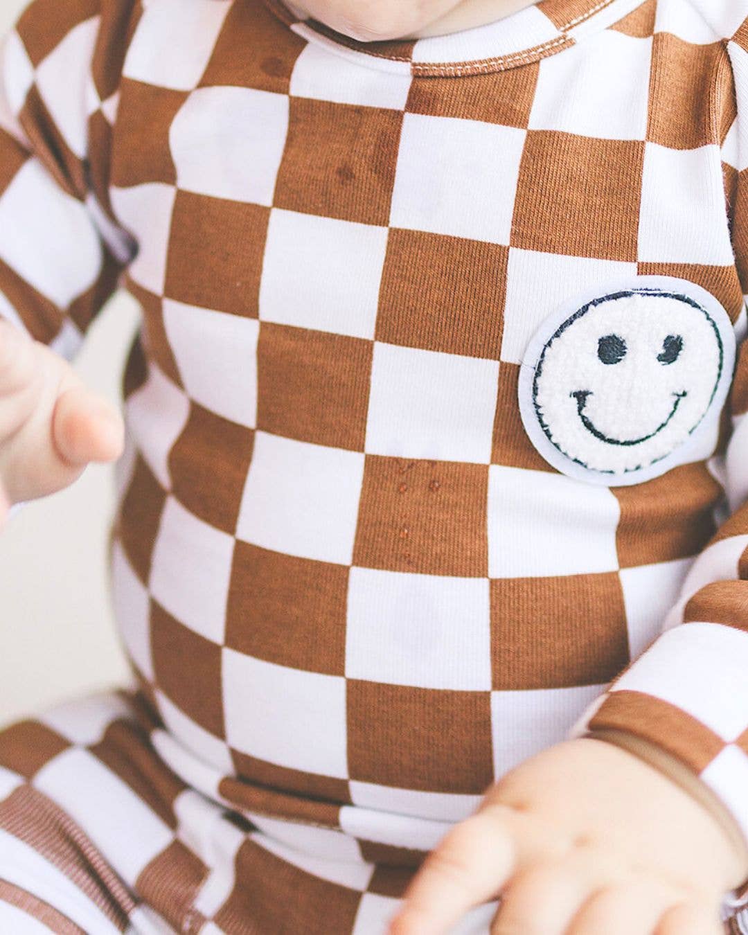 Checkered Smiley Lounge Set | Copper: 4T