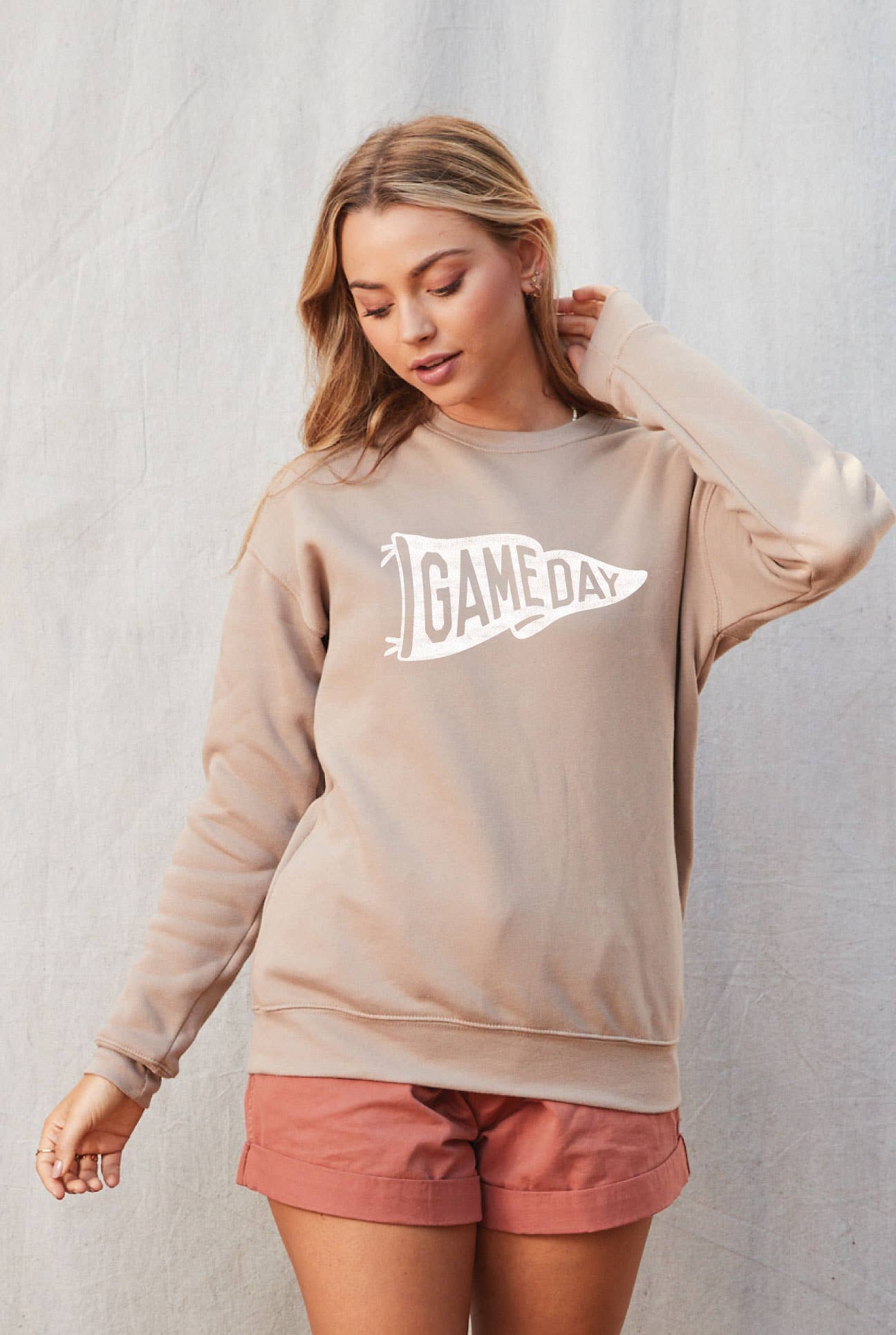 OAT COLLECTIVE - GAME DAY PENNANT Graphic Sweatshirt (dark grey)