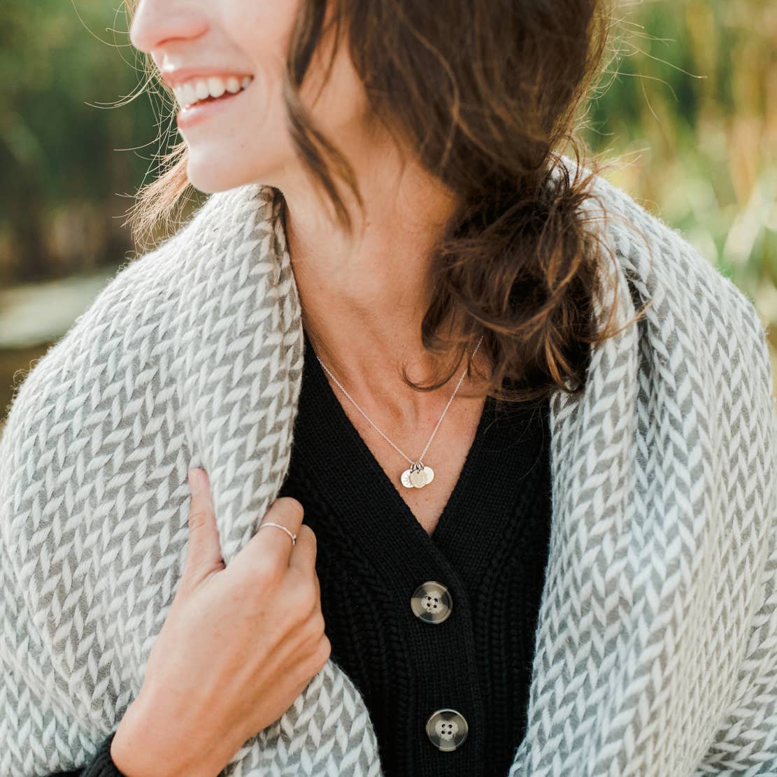 Sun Moon and Stars Necklace: Sterling Silver