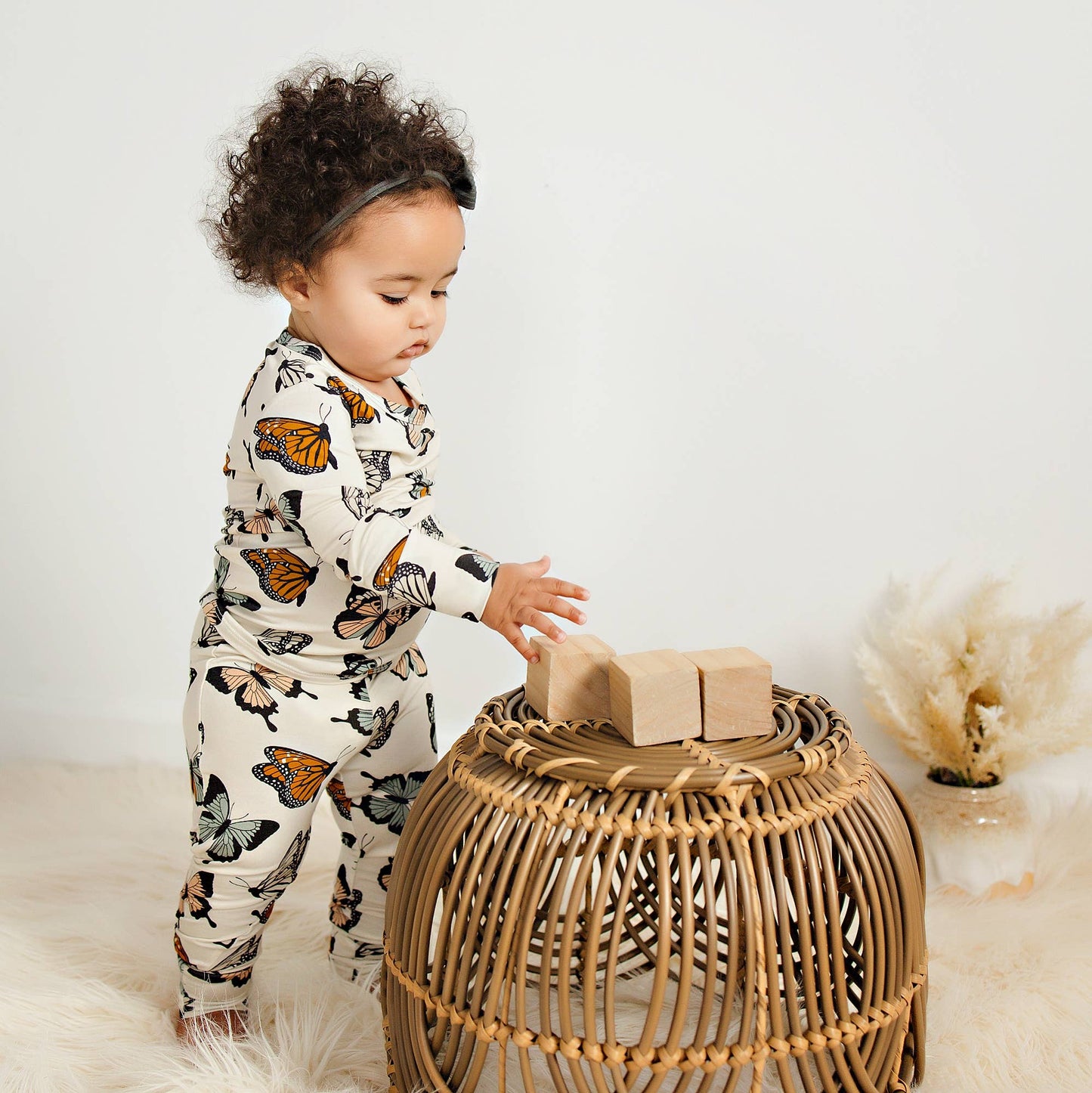 Butterscotch Babies - Bamboo Toddler Two-Piece Pajamas Butterflies
