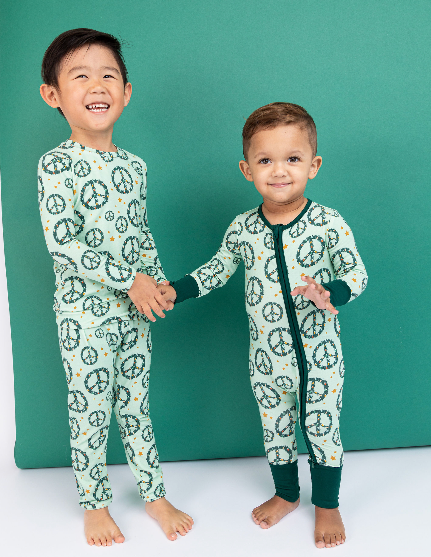 Bird & Bean® - Bamboo Christmas Pajamas - Peace + Joy