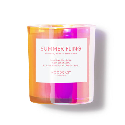 Moodcast Fragrance Co. - Summer Fling - Iridescent 8oz Coconut Wax Candle
