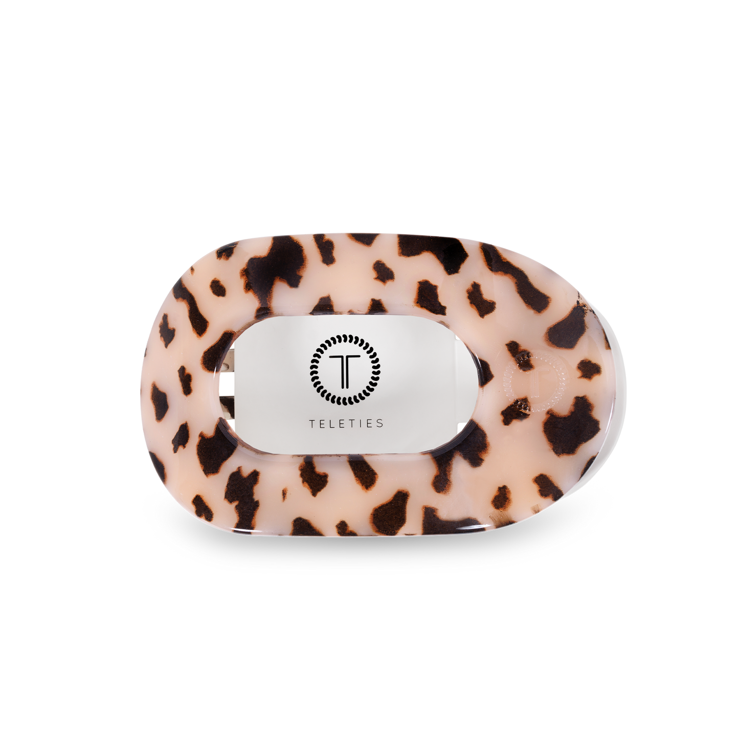 TELETIES - Blonde Tortoise Medium Flat Round Clip