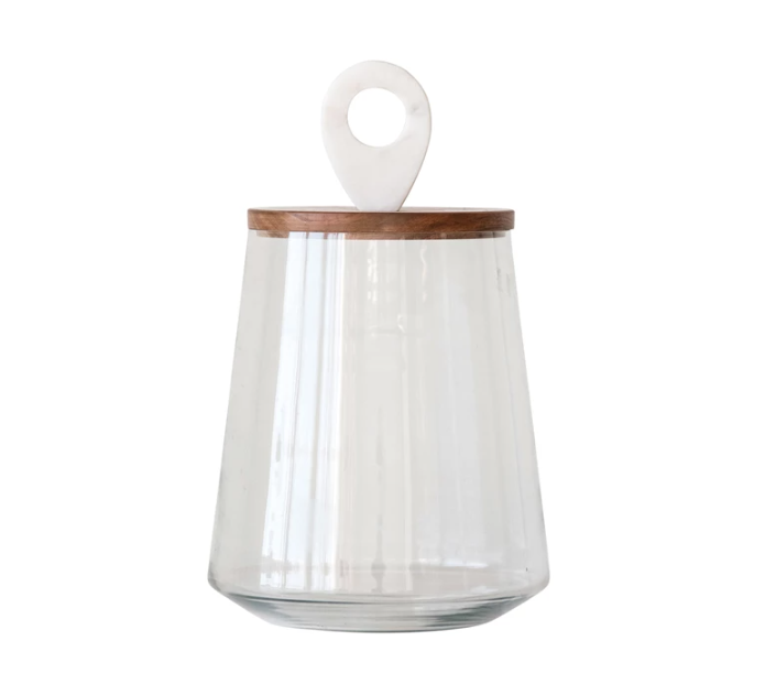 Glass Jar w/ Marble Lid