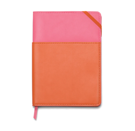 Designworks Ink Vegan Leather Pocket Journal - Pink + Chili