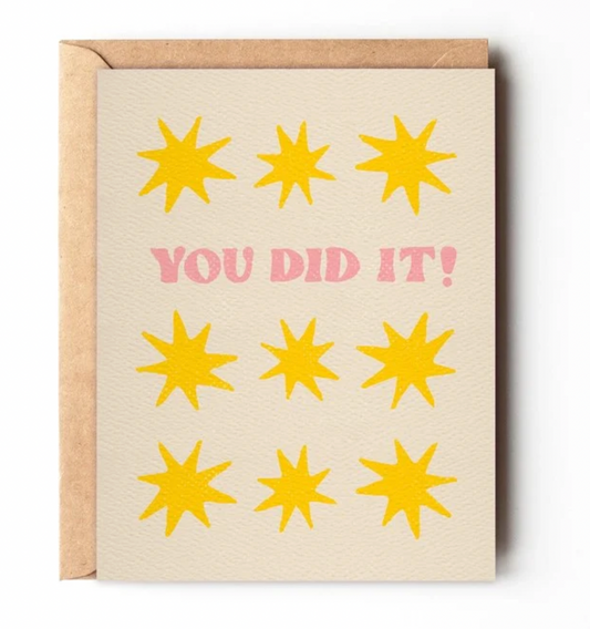 Daydream Prints - You did it! - Grad card, congratulations card