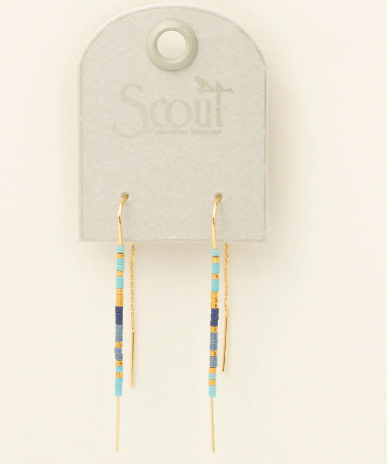 Scout Chromacolor Miyuki Thread Earring - Cobalt Multi/Gold