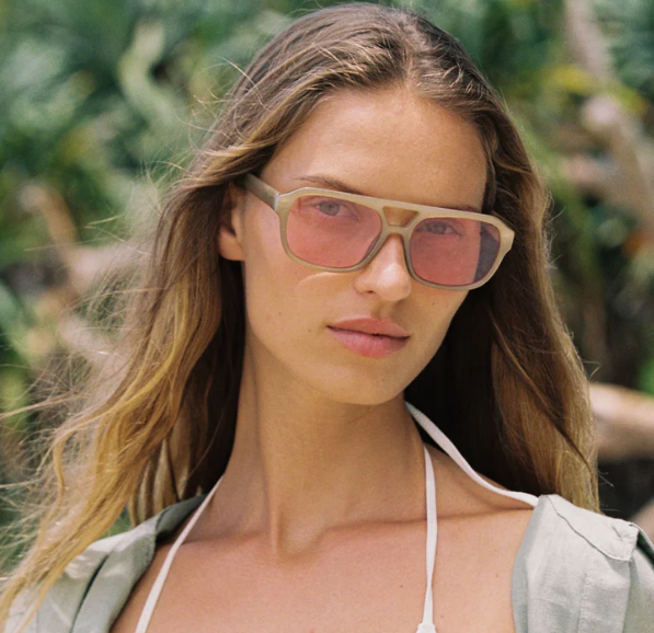 Z Supply Sunglasses - After Hour - Moss/Pink