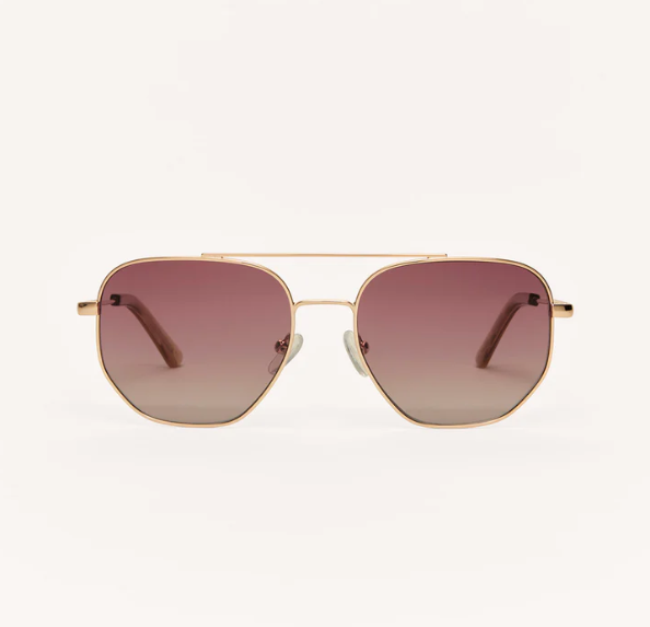 Z Supply Sunglasses - Highway - Rose Gold - Gradient