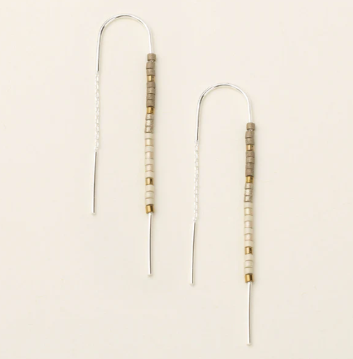 Scout Chromacolor Miyuki Thread Earring - Pewter Multi/Silver