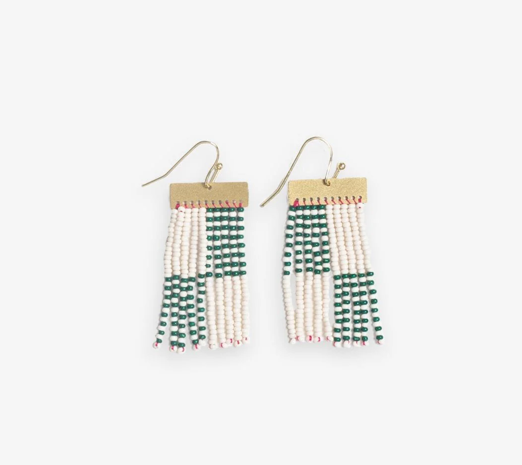Ink & Alloy Earrings - Scout Green