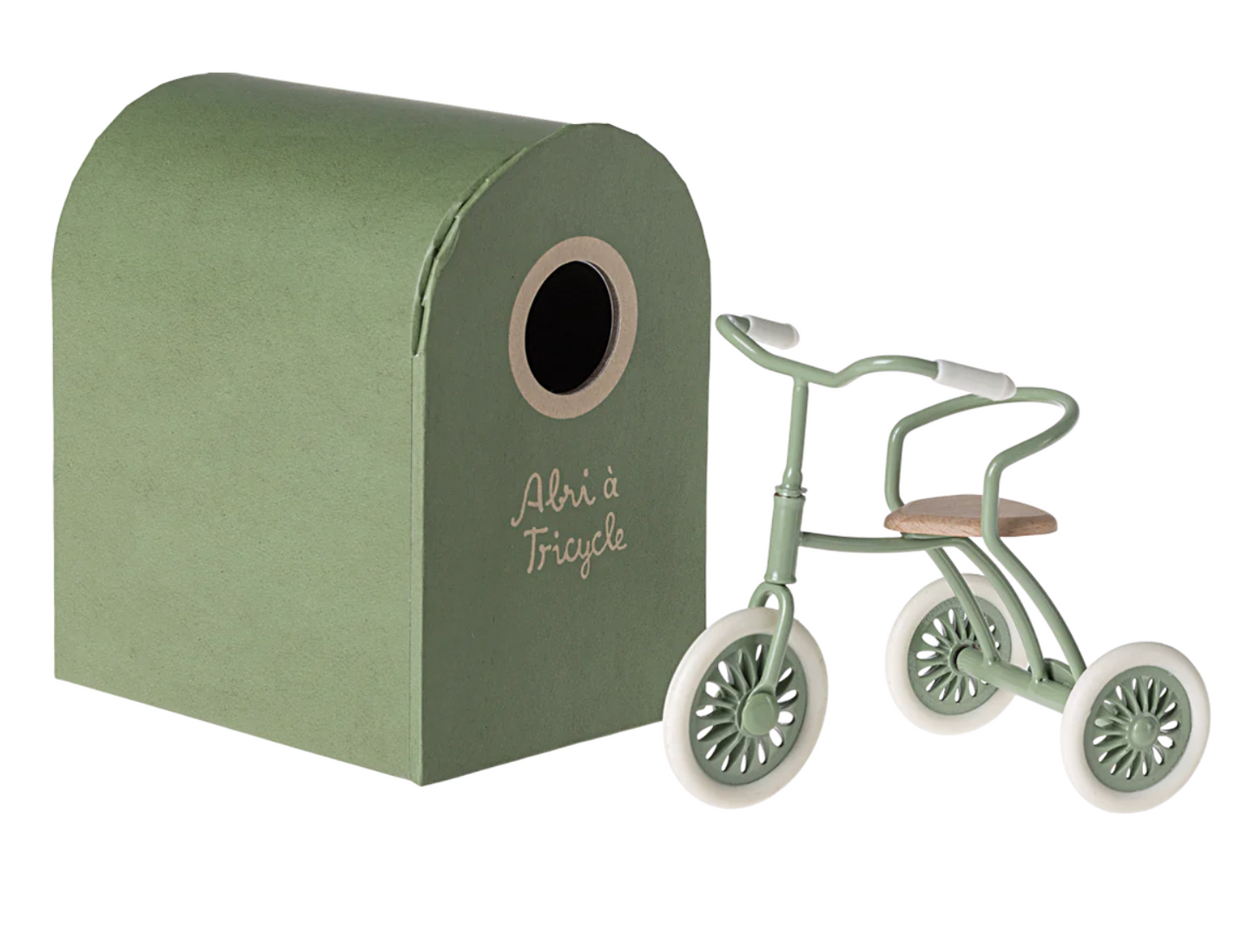 Maileg Mouse Abri a Tricycle - Green