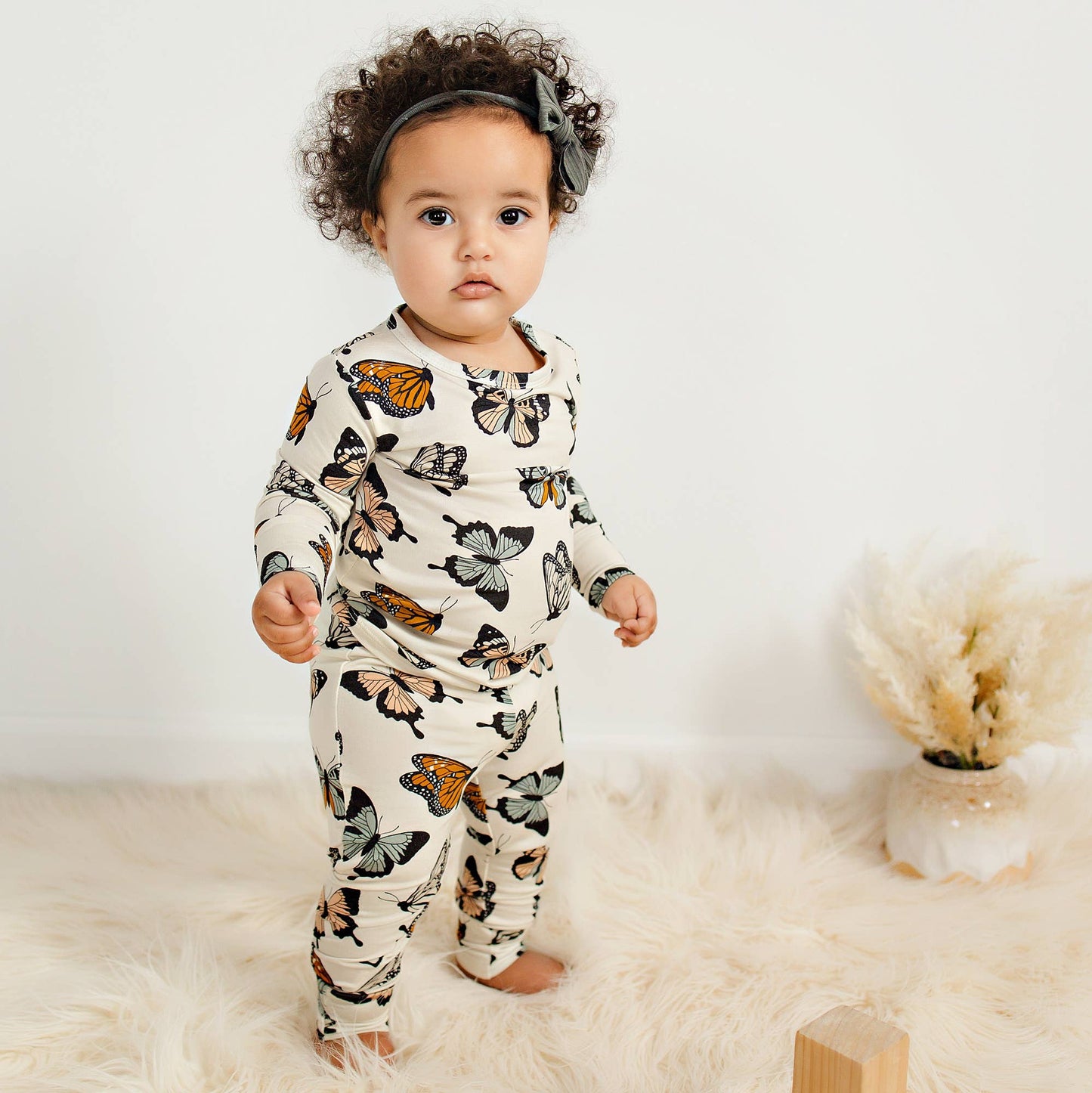 Butterscotch Babies - Bamboo Toddler Two-Piece Pajamas Butterflies