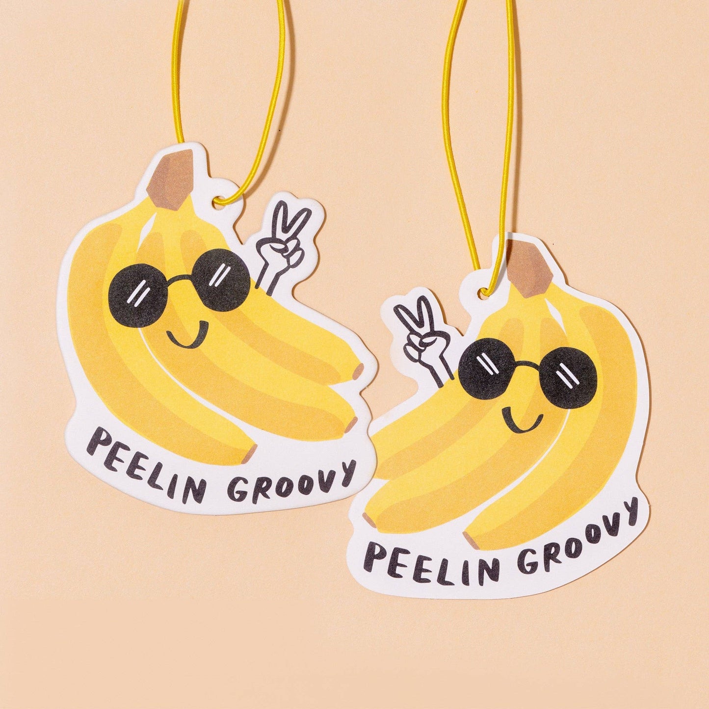 And Here We Are - Peelin' Groovy Banana Air Freshener - Mother's Day Gift