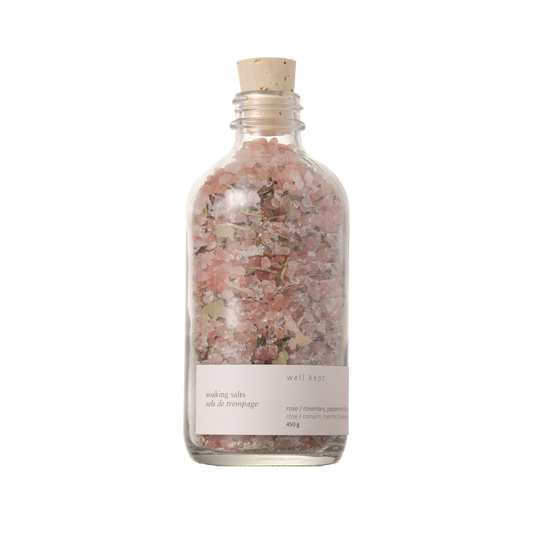 Well Kept - Soaking Salts - Rose - 450g (all-natural, handmade)