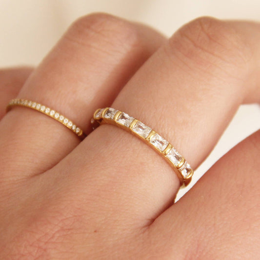 MAIVE - Baguette Semi Eternity Band Ring