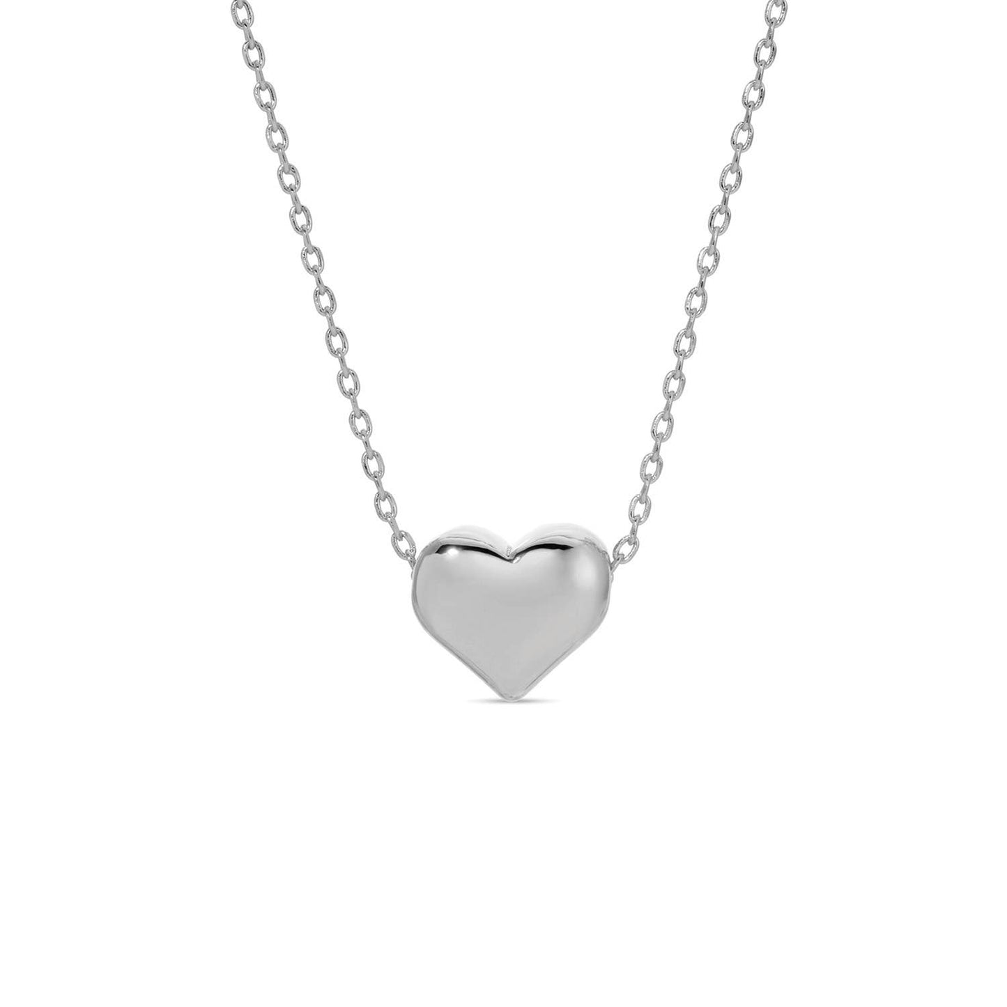 Splendid Iris - Small Simple Heart Necklace