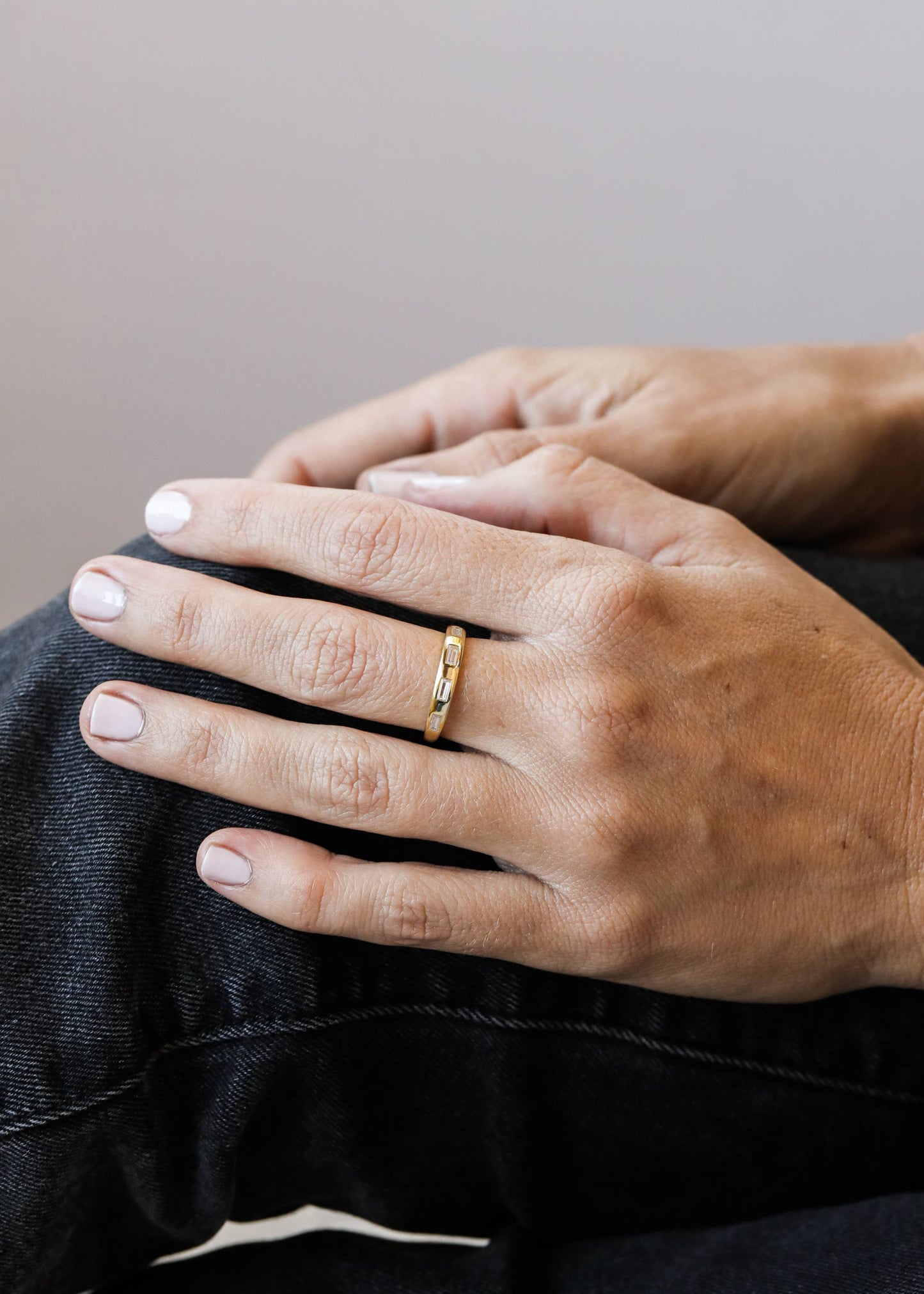 JaxKelly - Gold Rings - Inset Baguette