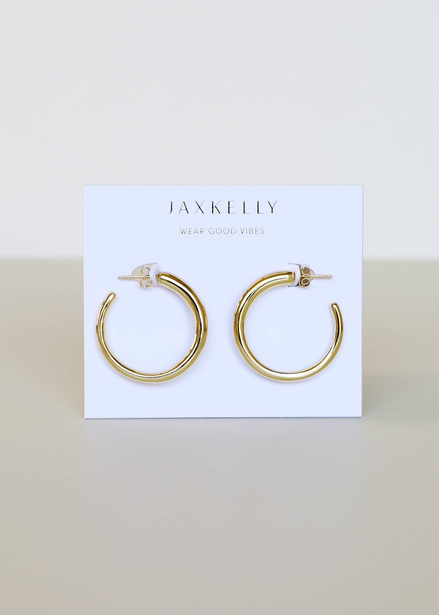 JaxKelly - Everyday Gold Hoop Earrings - Medium