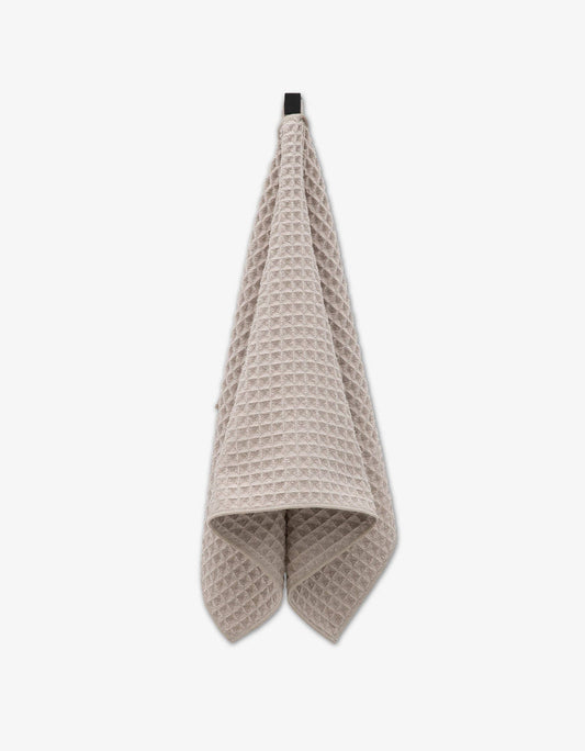 Geometry - Taupe Waffle Hand Towel