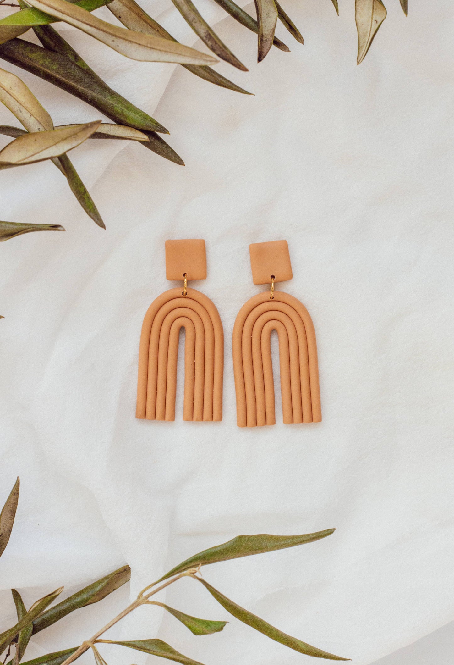 Audrey Harper Co - Terracotta Statement Rainbow Clay Earrings