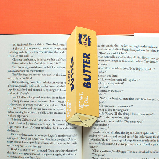 Humdrum Paper - Stick of Butter Bookmark (it's die cut!)