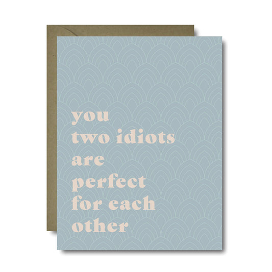 Black Lab Studio - Two Idiots Wedding Greeting Card