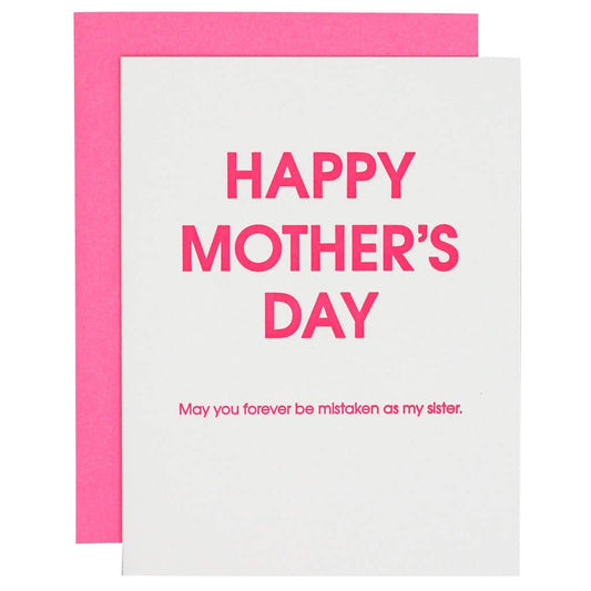 Chez Gagné - Happy Mother's Day Mistaken Sister Letterpress Card