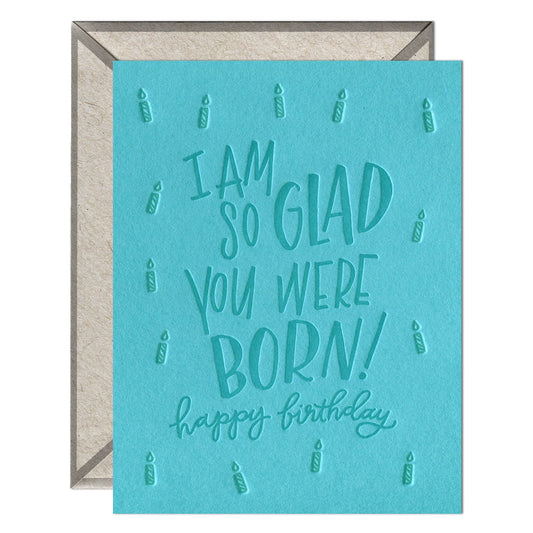 INK MEETS PAPER - So Glad You Were Born - Birthday card