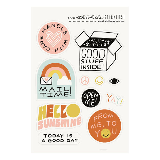 Worthwhile Paper - Snail Mail Sticker Sheet (set of 2)