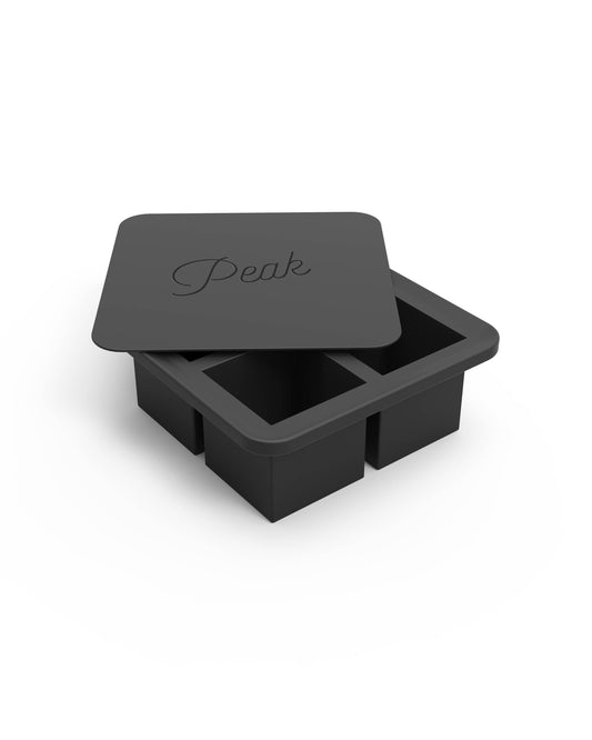 W&P - Extra Large XL Cocktail Cube Silicone Ice Tray: Charcoal
