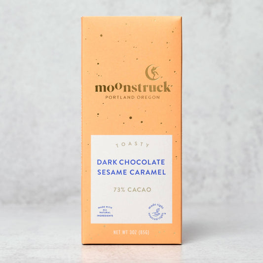Moonstruck Chocolate Company - Toasty Sesame Caramel Chocolate Bar