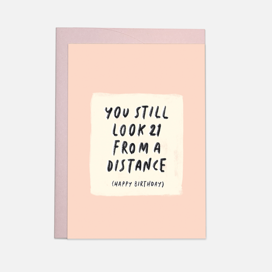 Kaart Blanche - 21 distance greeting card