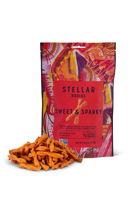 Stellar Snacks - Stellar Pretzel Braids - Sweet & Sparky - 5oz