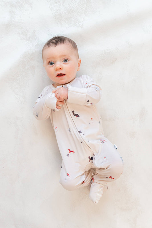 Dreamy Skies Baby - Bamboo Convertible Romper in Good Boys