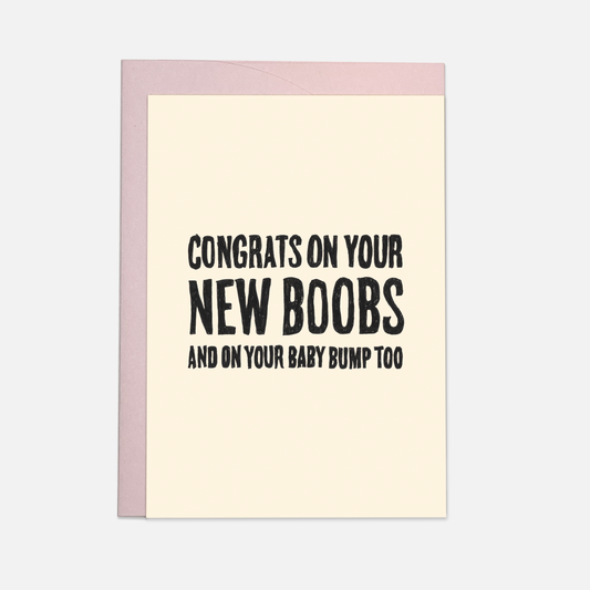 Kaart Blanche - New Boobs greeting card