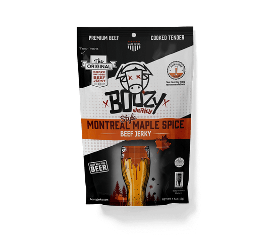 Boozy Jerky - Montreal Maple Spice Lager Beef Jerky