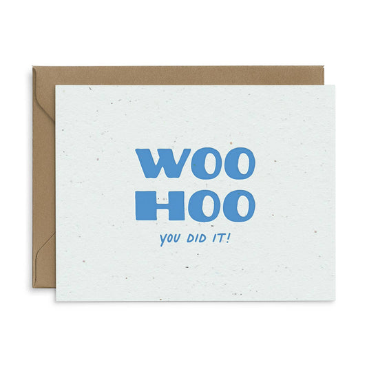 Ruff House Print Shop - Woohoo You Did It Seeded Plantable Greeting Card