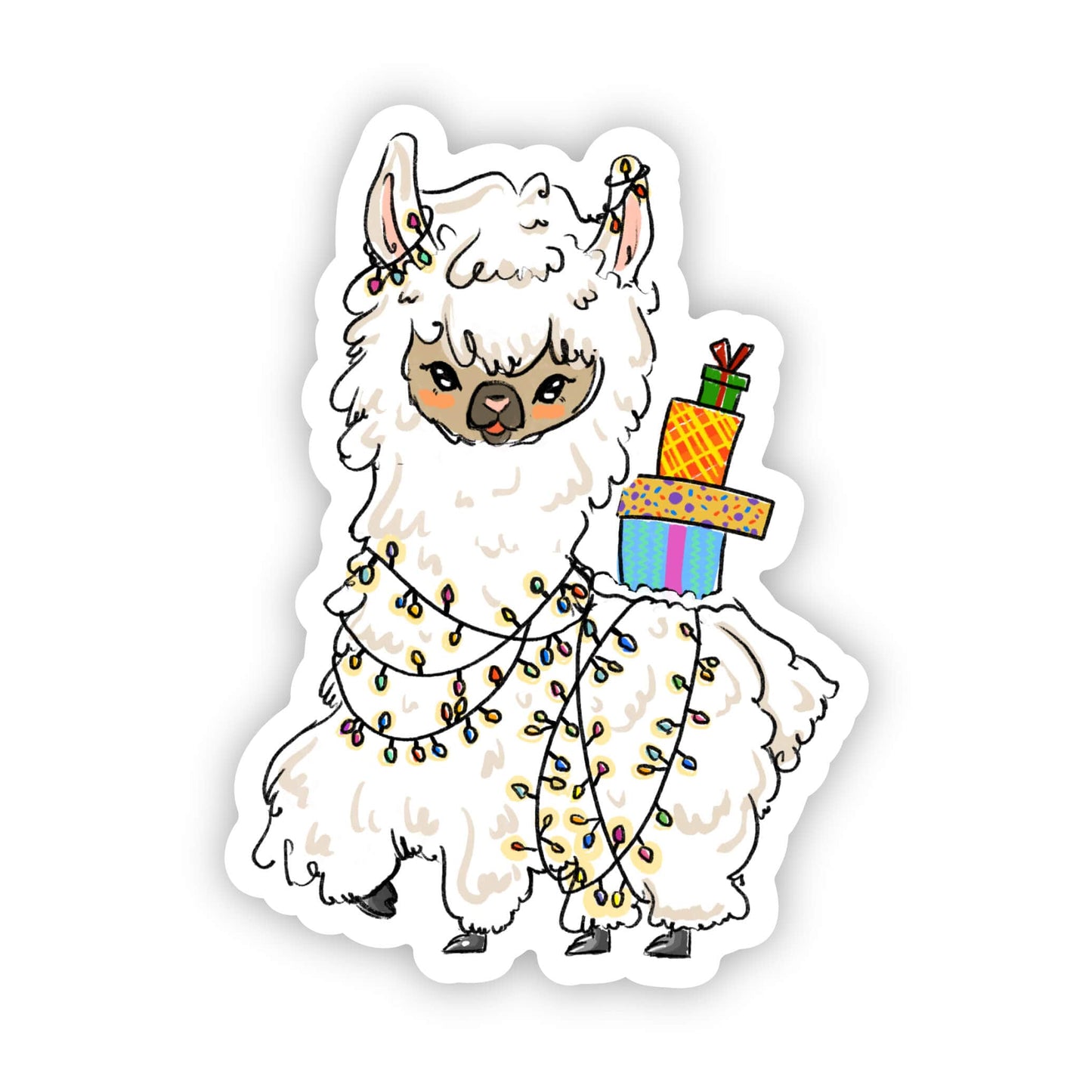 Big Moods - Christmas Llama Sticker