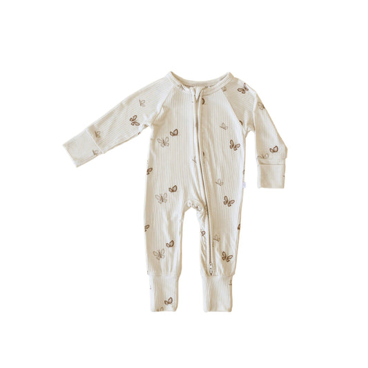 Brixton Phoenix - Butterfly | Ribbed Bamboo Zip Romper