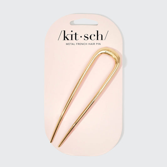 KITSCH - Metal French Hair Pin 1pc- Gold