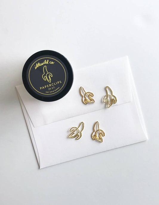 Idlewild Co. - Banana Gold Plated Paper Clips